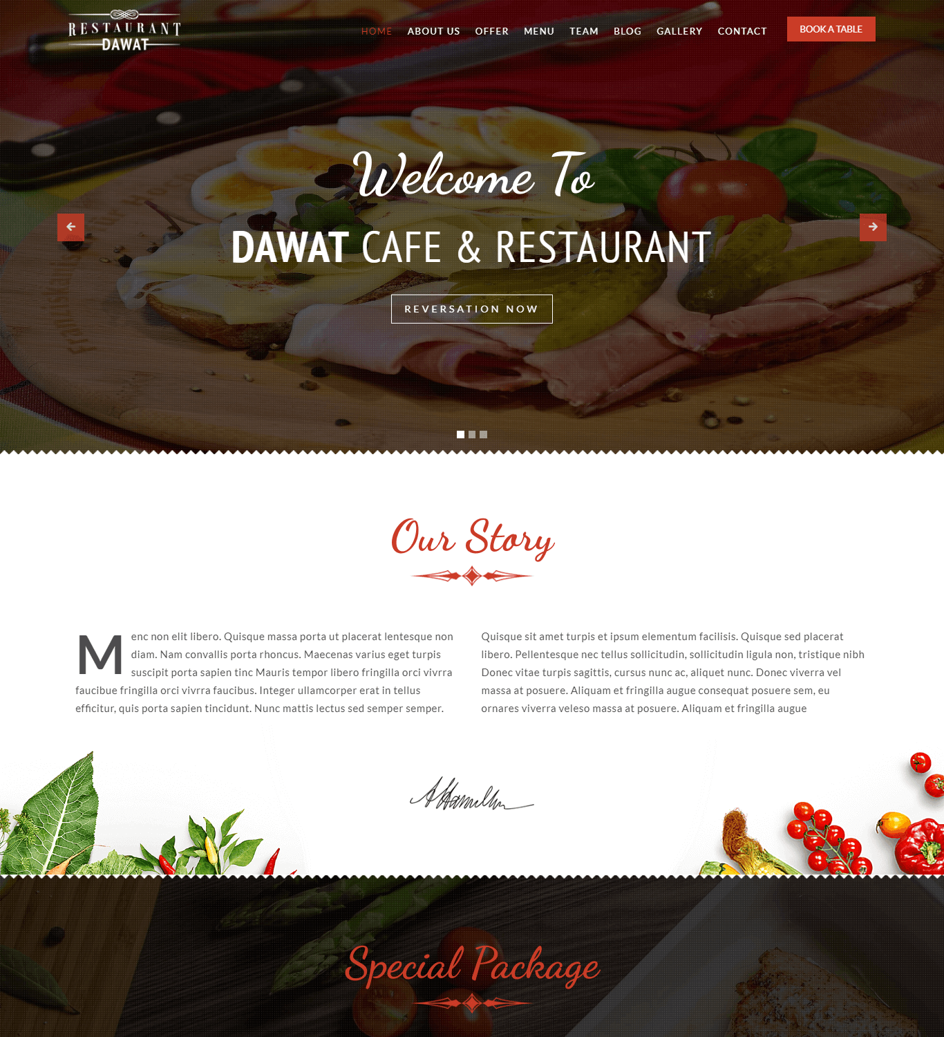 dawat Desktop Layout